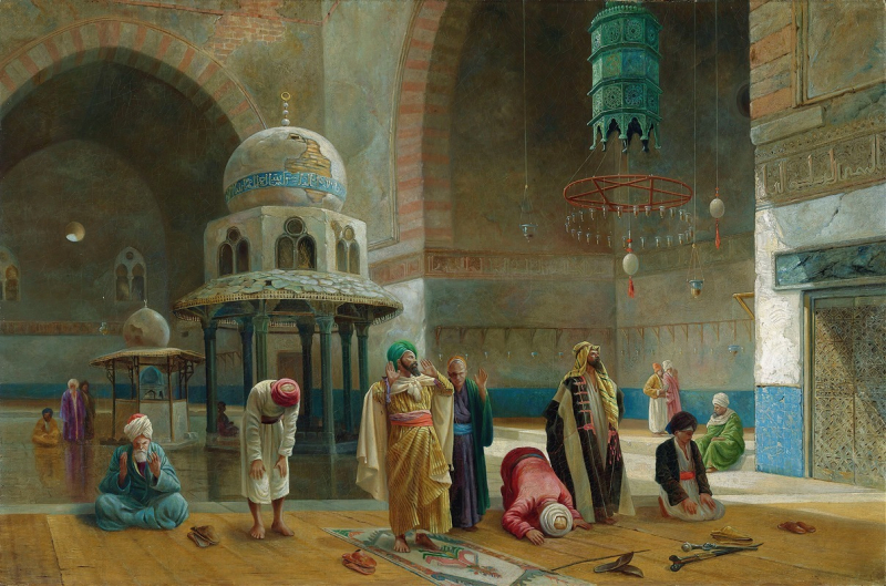 چارلز رابرتسون، نماز در مسجد سلطان حسن، حدود ۱۸۷۶